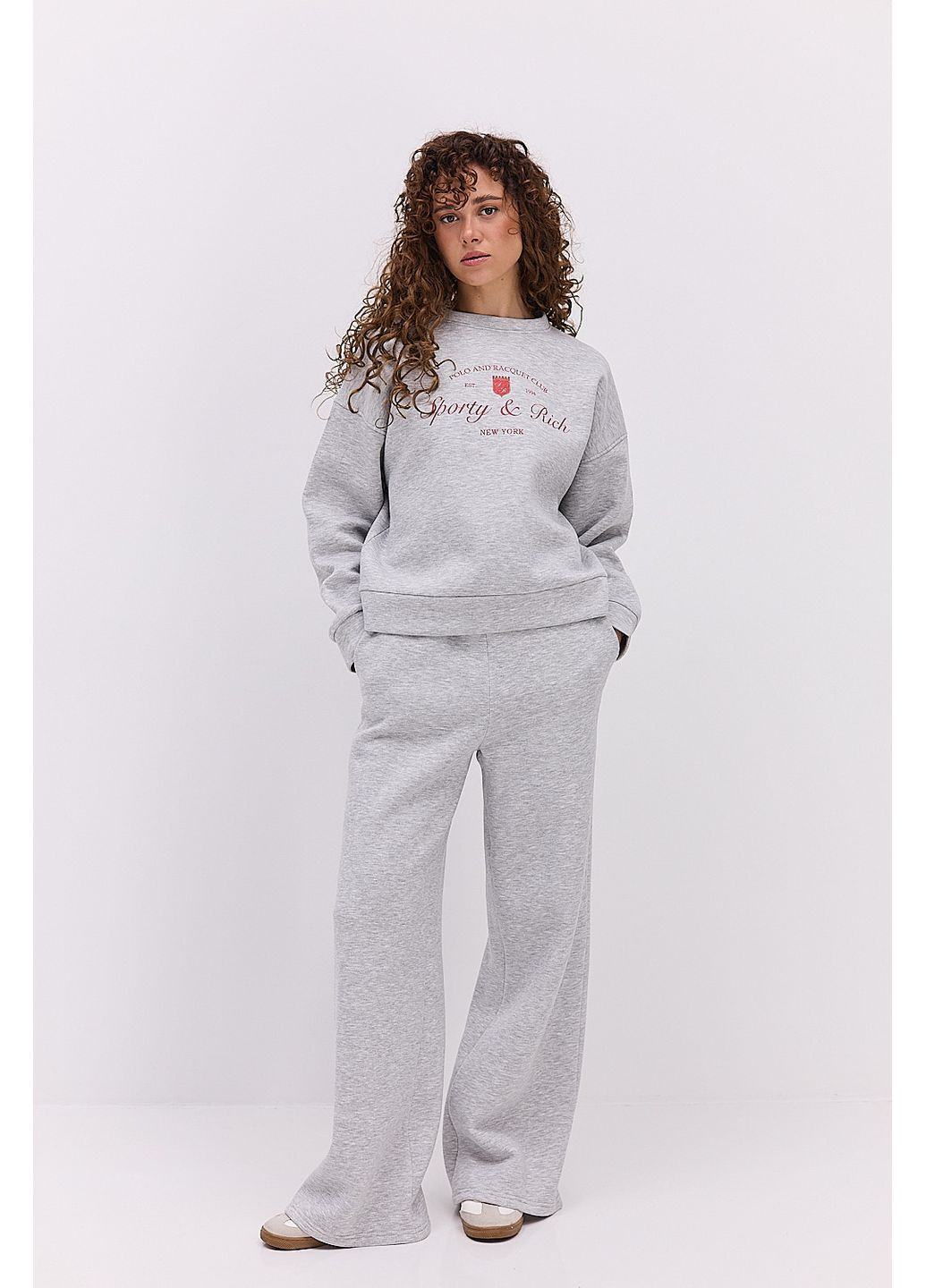 Жіночий спортивний костюм з утепленого трикотажу з принтом Sporty & Reach Arjen (362039500)