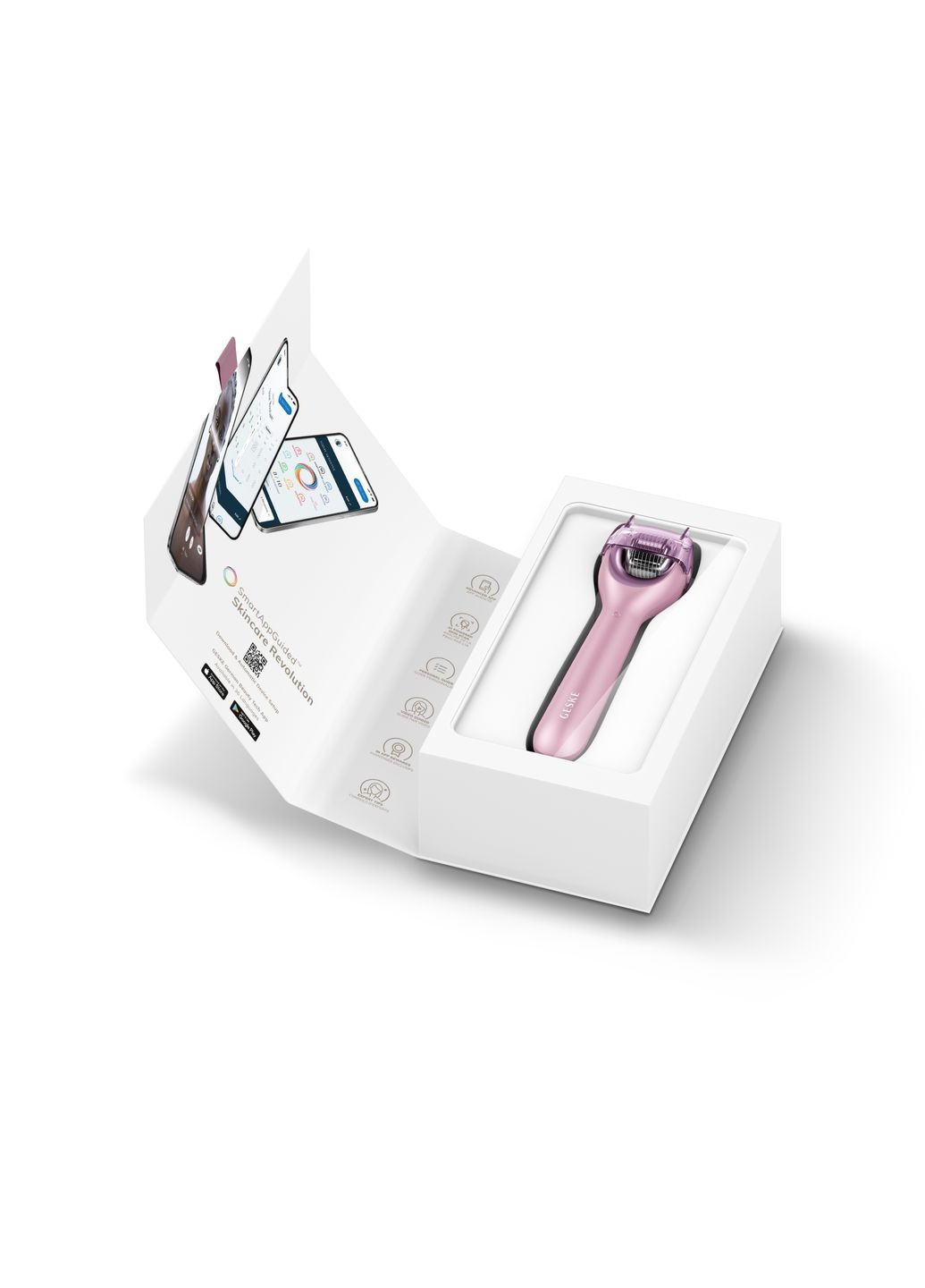 Электронный роллер для лица с микроиглами MicroNeedle Face Roller 9в1 pink GESKE (341526073)