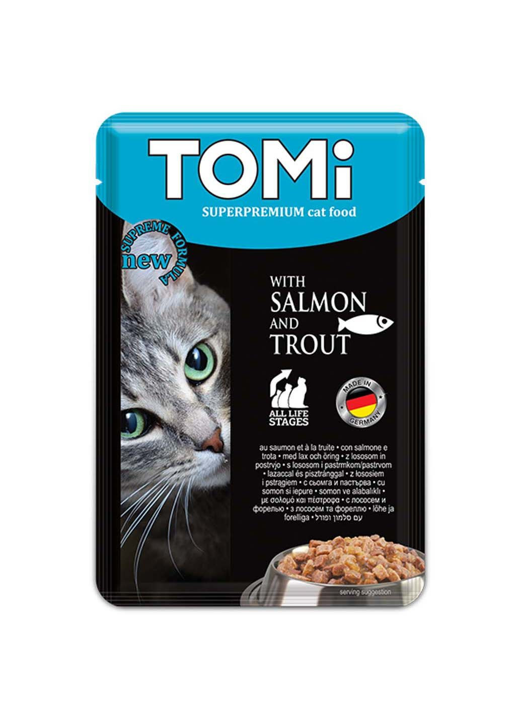 Влажный корм для кошек Salmon Trout с форелью и лососем 100 г TOMI (286472541)
