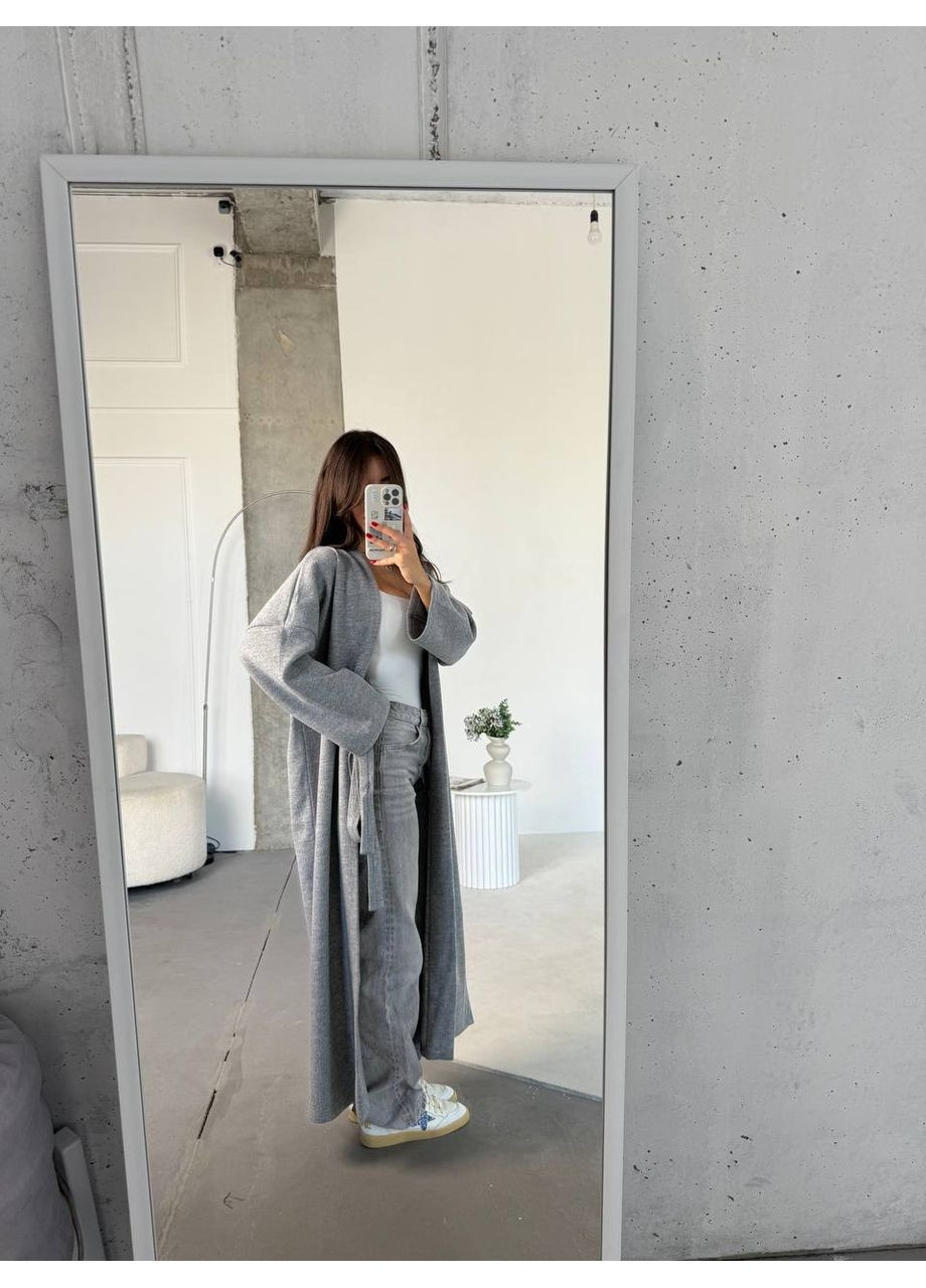 Графитовый демисезонный кардиган DK/DL Мода без кордонів