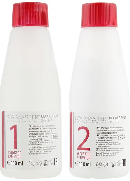 Система для удаления стойких красок из волос Decolorant System Gentle Formula & Conditioner 2x110ml (791354-67830) Spa Master (368618518)