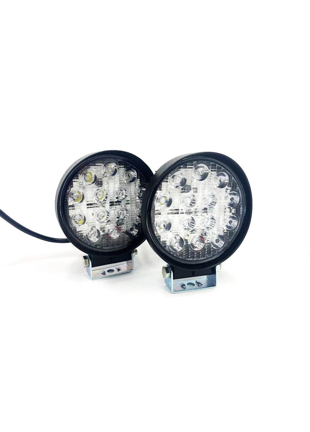 Дополнительные/Противотуманные LED фары D12 84W 7560lm 5500К 9-30V + крепление (Комплект 2шт.) Дальний DC (389278803)