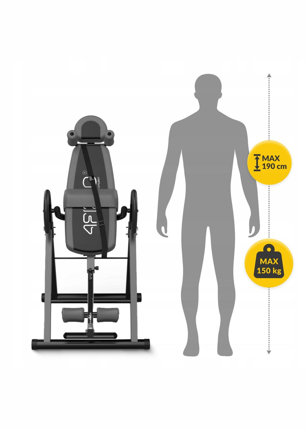 Стол инверсионный регулируемый Black/Grey (P-5905973401951) 4FIZJO (311505548)