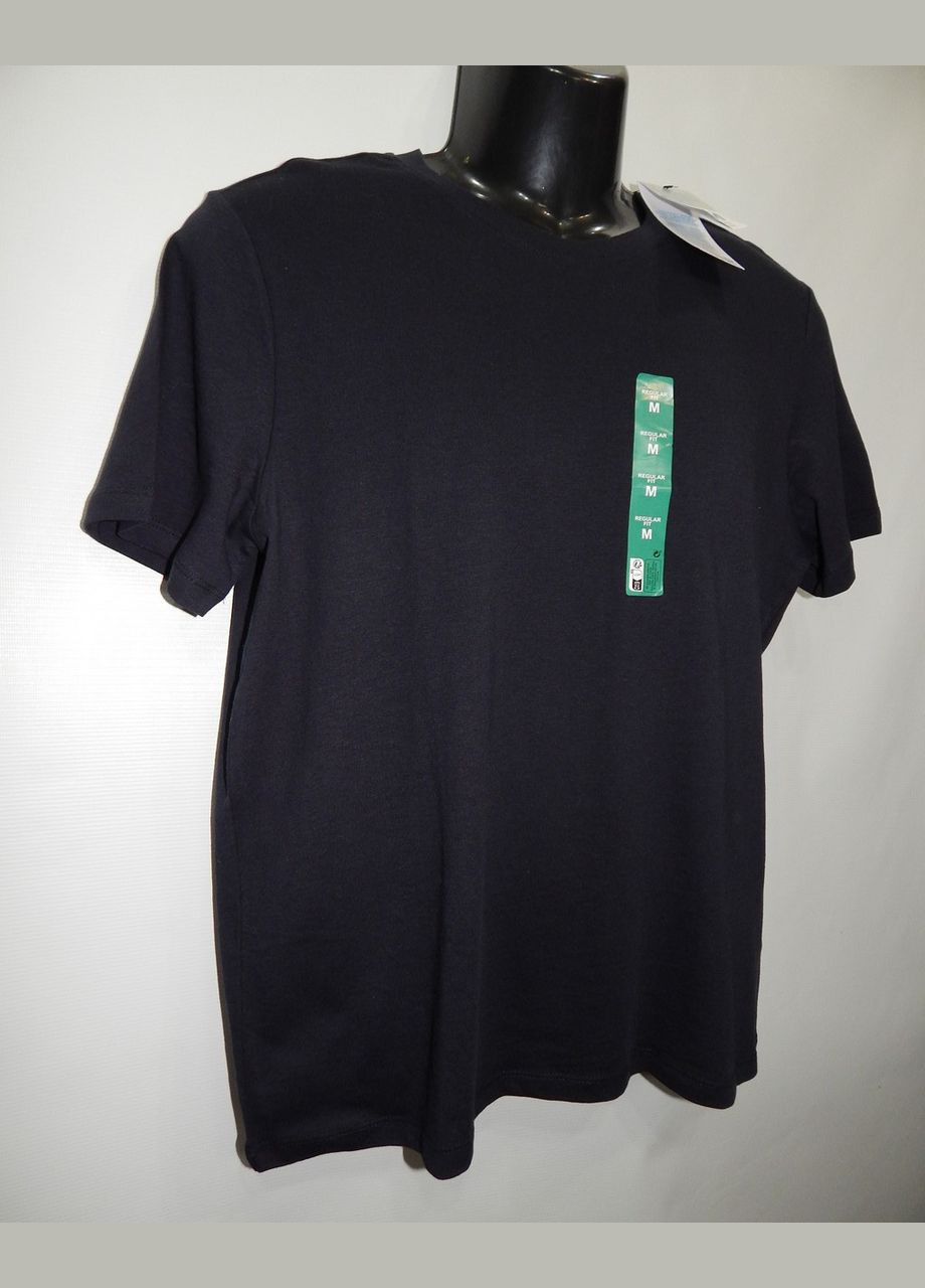 Темно-синя чоловічі футболки regular fit оригінал р.48 310fm Primark