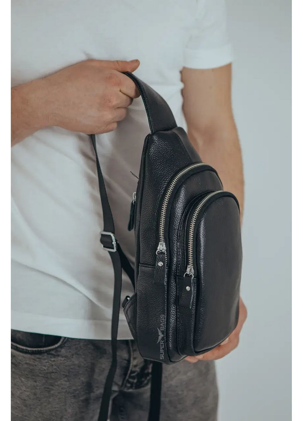 Чоловіча шкіряна сумка-слінг Tiding Bag (289200887)