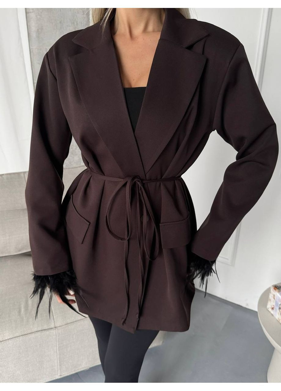 Жіночий піджак оверсайз з пір'ям Osoblyva (373128998)