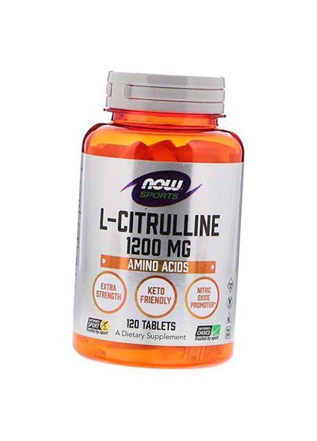 L-Цитруллин дополнительная сила L-Citrulline 1200 120таб Now Foods (285794404)