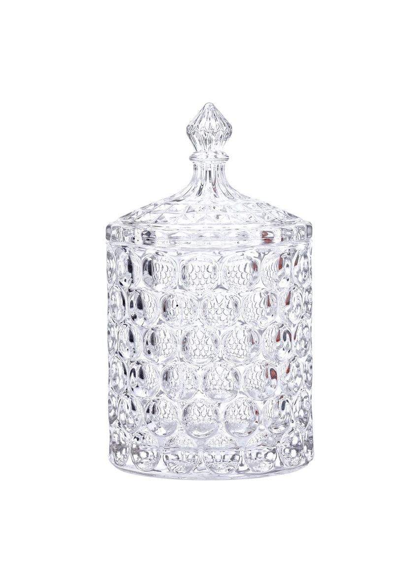 Цукерниця з кришкою Ø7.5 см ваза цукорниця кругла скляна HP-4-103 (A-034121) Yiwu (347348936)
