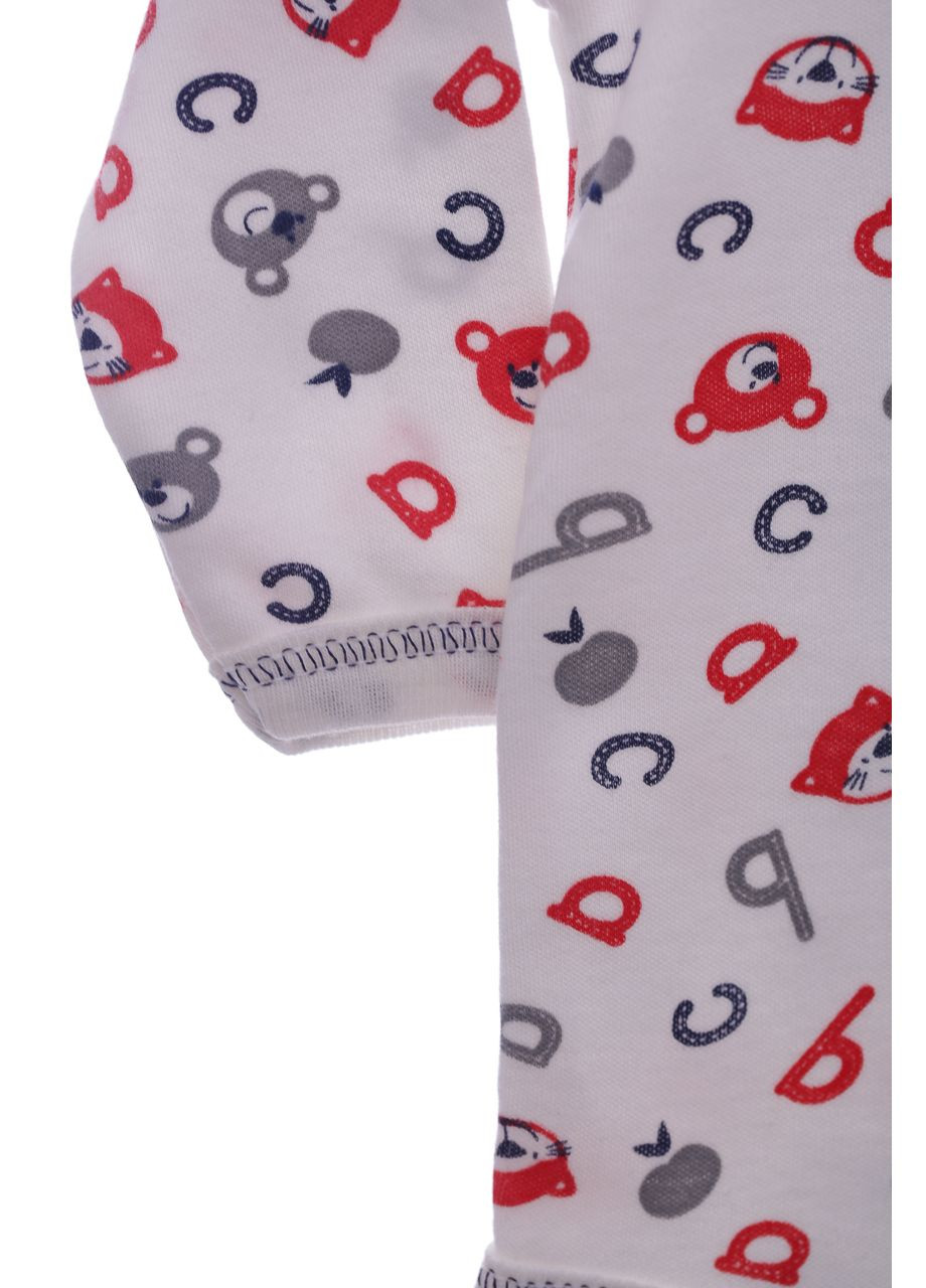 Боді з довгим рукавом АВС бавовна сірий 56 см (42035) BABYKROHA (297200589)