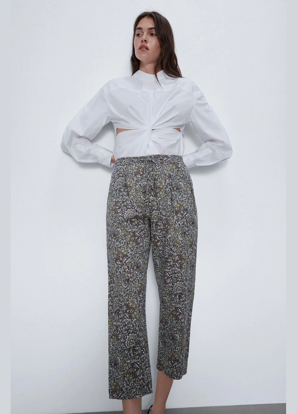 Кюлоти літо,сірий в візерунки, Zara (325453836)