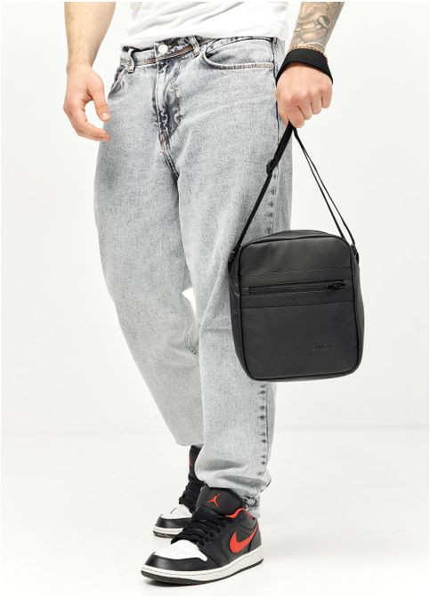 Мужская сумка мессенджер через плечо из экокожи Черная (912019723) Sambag (361244974)