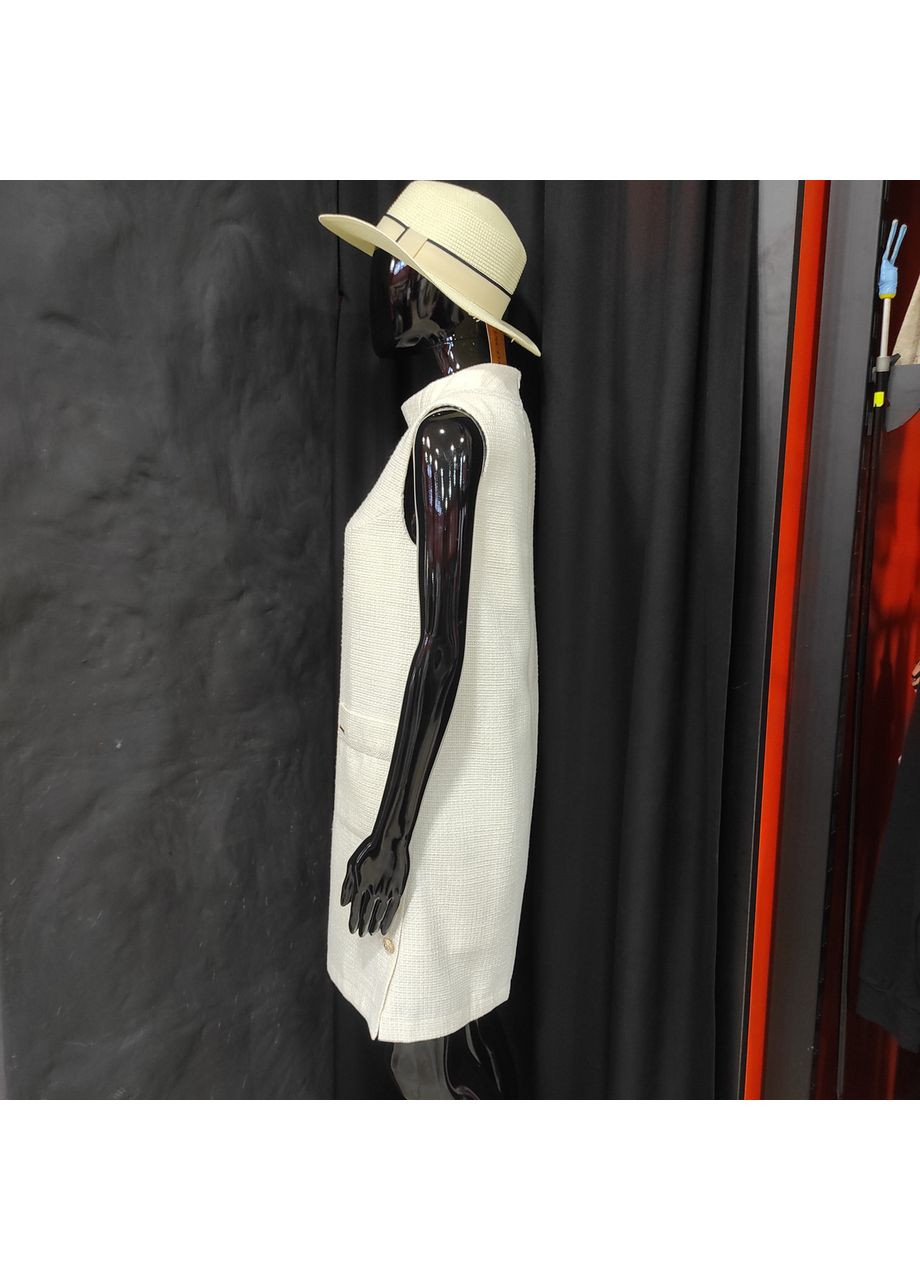 Молочное сарафан j.london букле прямой два кармана ворот стойка 50 J. London