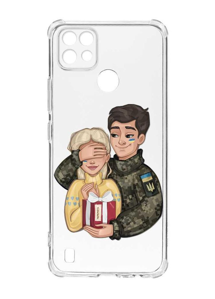 Чехол с утолщёнными углами на Realme C21:: Подарок Победа (патриотический принт 178) Creative (360697645)