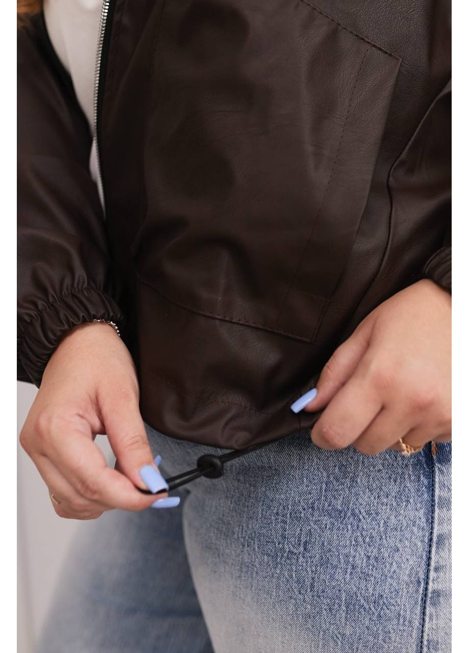 Супер стильная куртка-бомбер из эко кожи. Vione на молнии (367075989)