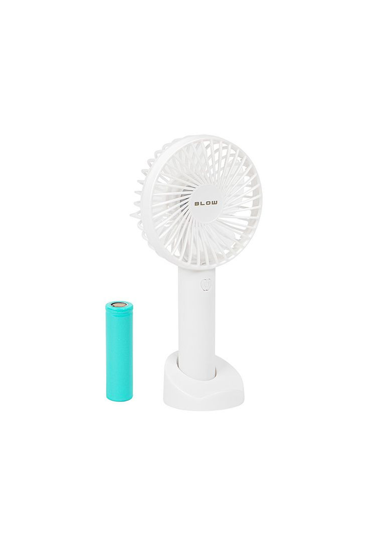 Вентилятор портативный Blow на аккумуляторе 18650 ручной/настольный белый USB 44-504# No Brand (334846520)