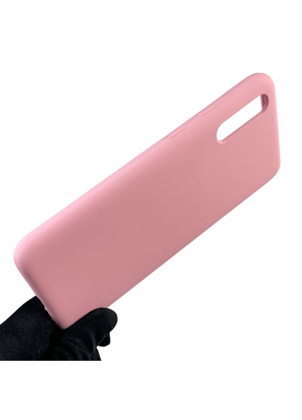 Чехол для Galaxy A30s (SM-A307F) силиконовый с микрофиброй нескользящий на самсунг а30с розовый Samsung (366390127)