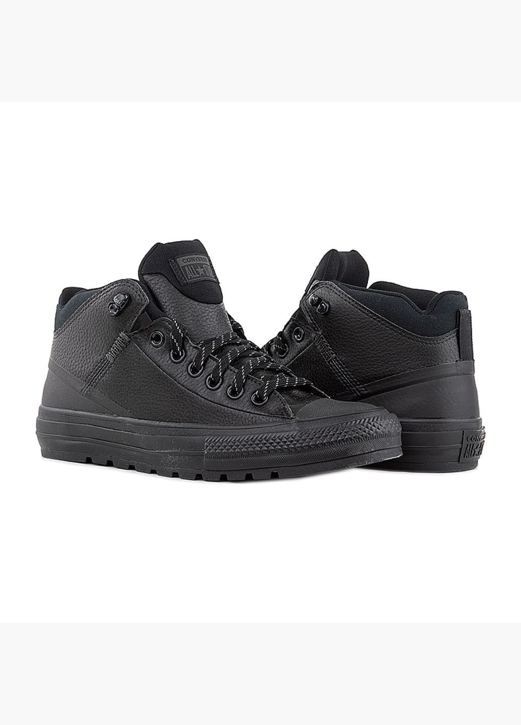 Черные кеды мужские chuck taylor all star street boot black 171445c Converse
