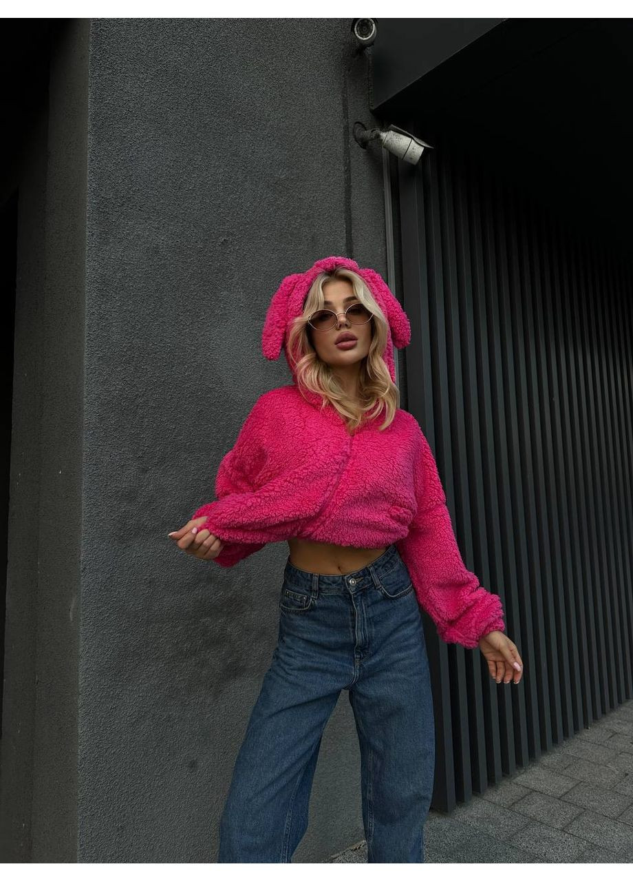 Плюшеве худі з вушками та подвійним капюшоном Vione (367074577)