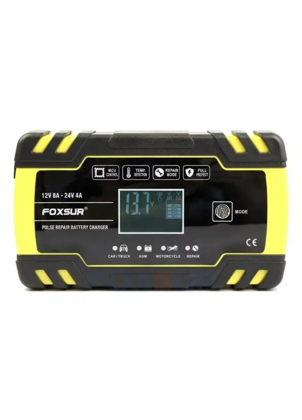 Зарядное устройство для автомобильного аккумулятора Foxsur 12V-8A/24V-4A 12V-8A No Brand (332636212)