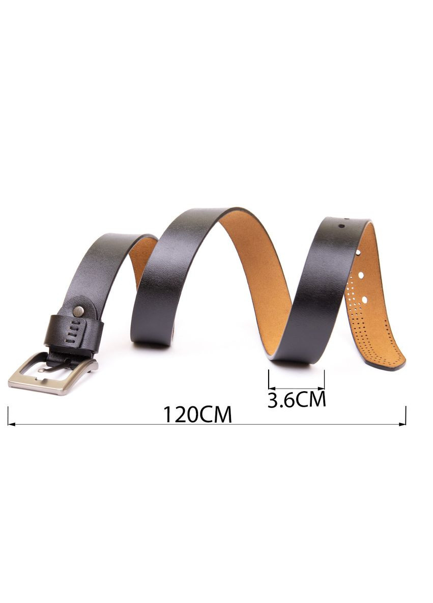 Ремінь з дірками чоловічий 20383 Чорний Vintage (357207693)