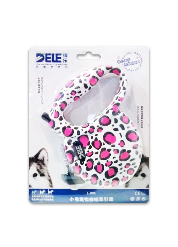 Поводок-рулетка для собак до 15кг/ 3м (стрічка) ЛЕОПАРД No Brand (368711122)