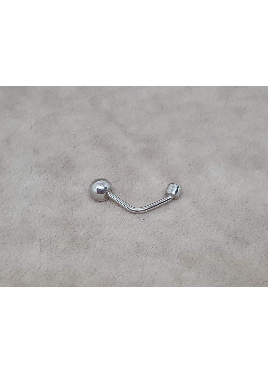 Срібна сережка для пірсингу пупка. 7015U UMAX (352196535)