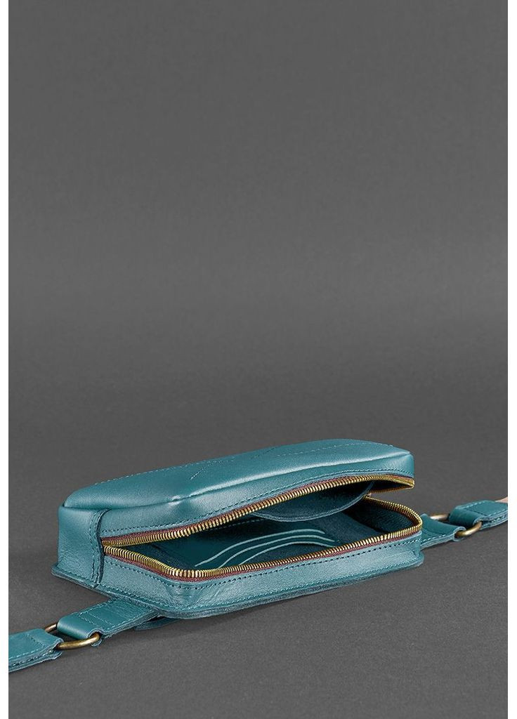 Шкіряна Dropbag Mini зелена BlankNote поясна сумка (348359134)