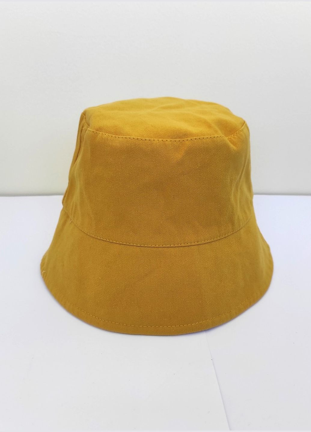 Котоновая Панама Летняя Двухсторонняя 100% Хлопок Базовая Черная Желтая Панамка Унисекс 54-56 см No Brand (339066220)