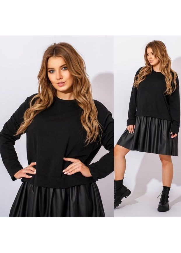 Чорна сукня оверсайз Fashion