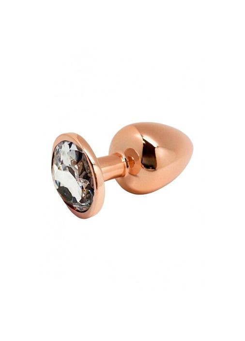 Металлическая анальная пробка Tralalo Rose Gold Plug Size L, диаметр 4 см, длина 9 см Wooomy (297572592)