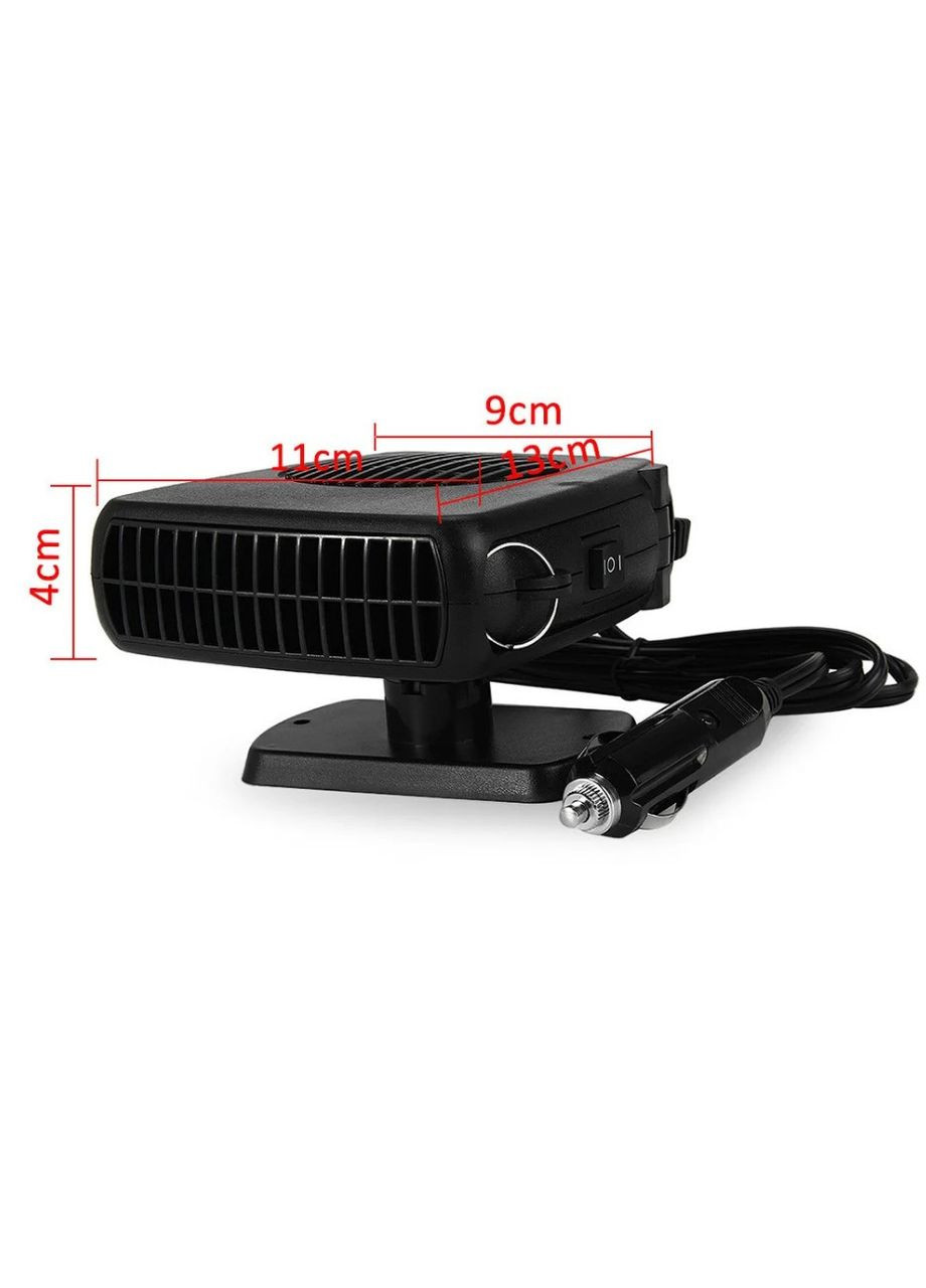 Автомобільний обігрівач з живленням від прикурювача та запобіжником 15А 200Вт 12В Auto Heater Fan 703 Black No Brand (358706736)