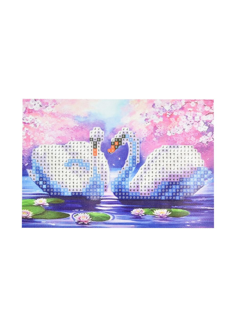 Алмазна мозаїка ПРЕМІУМ Кохання як у лебедів без підрамника розміром 10х15 см (YAB28575) Strateg (362446333)