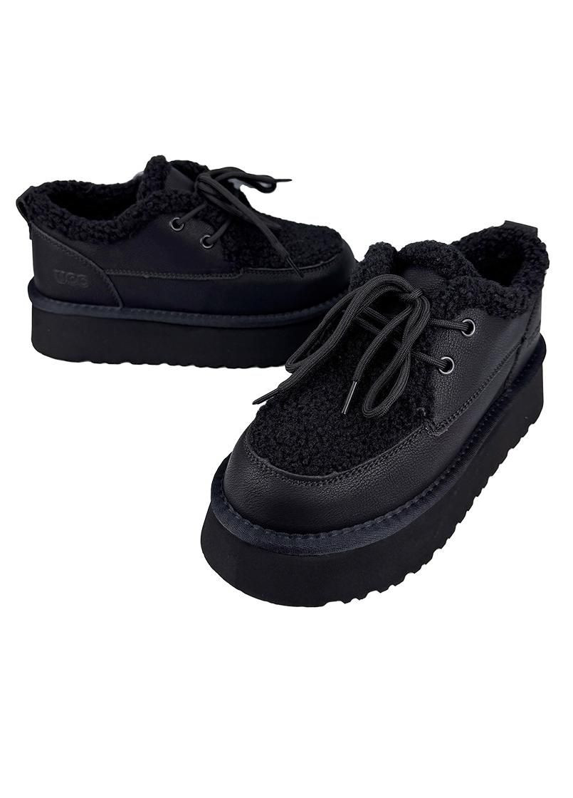 Уггі жіночі кожані на шнурку 2060-1 No Brand (360392843)