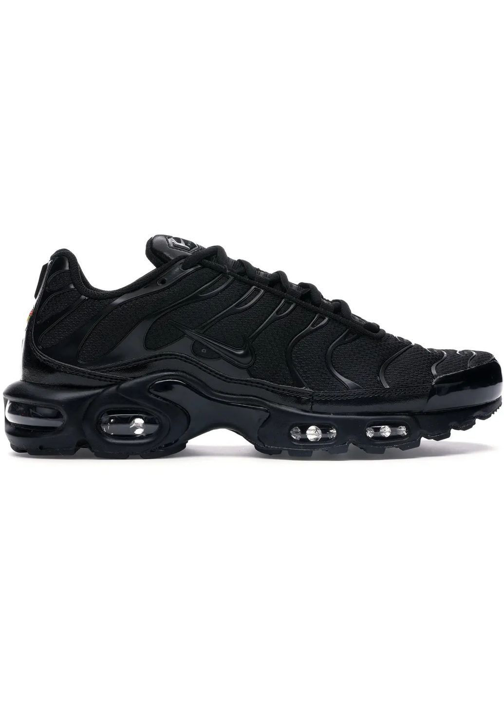 Чорні Осінні кросівки чоловічі nike air max plus triple black 604133-050 найк аір макс тн No Brand