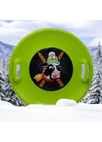 Санки-крестоносца MARMAT салатовая 60см для детей легкая тарелка для катания на снегу ProDobro (367099503)