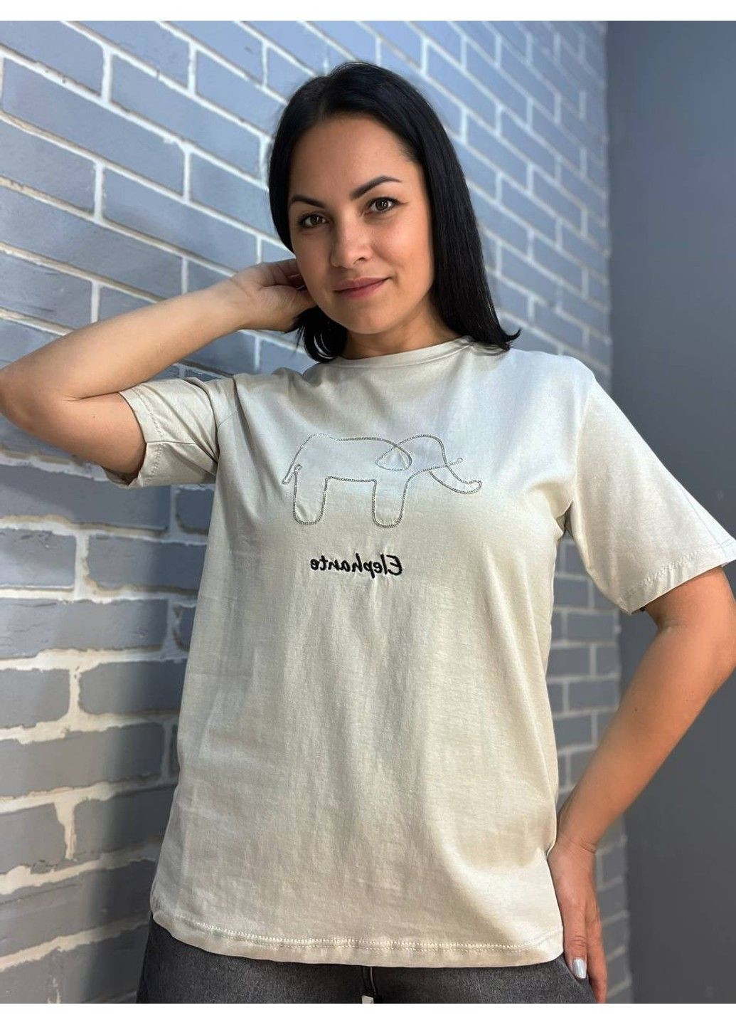 Футболка женская Pepper Mint BX24-001 цепочка слон Pepper&Mint - (304062713)