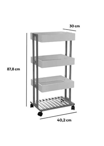Этажерка из дерева для ванной на колёсиках Павилион палисандр-зефир (АБТ-00020220) No Brand (328209614)