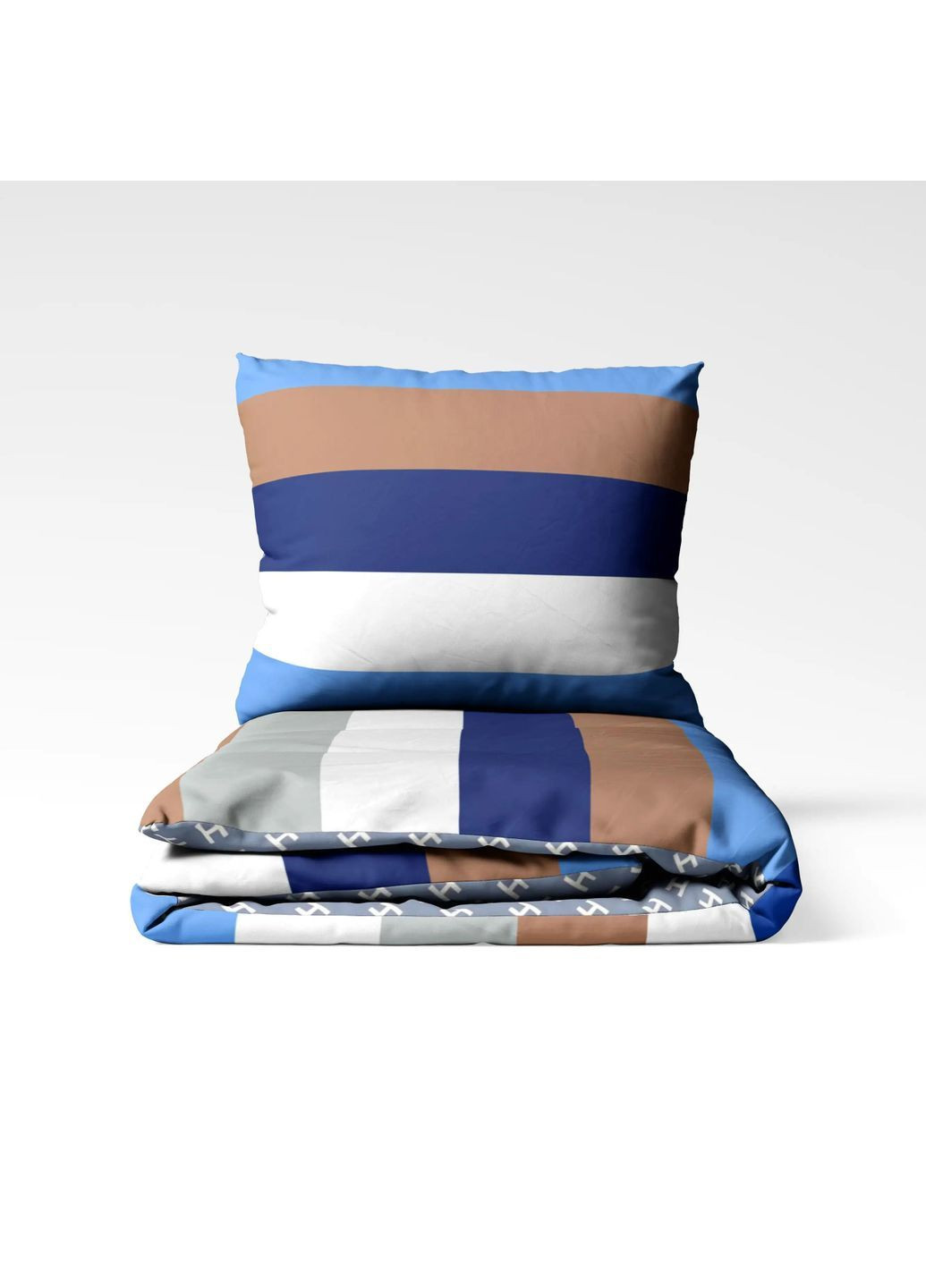 Двуспальный комплект постельного белья с наволочками 70*70 см, 115 гр/м2 Homey Синий (15440180215) ТЕП (364099892)