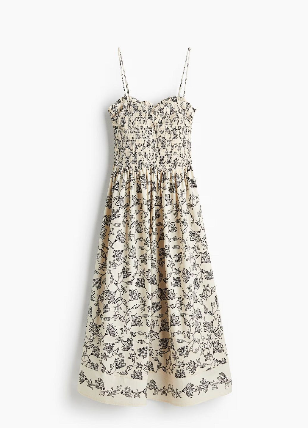Кремова кежуал сукня H&M з квітковим принтом