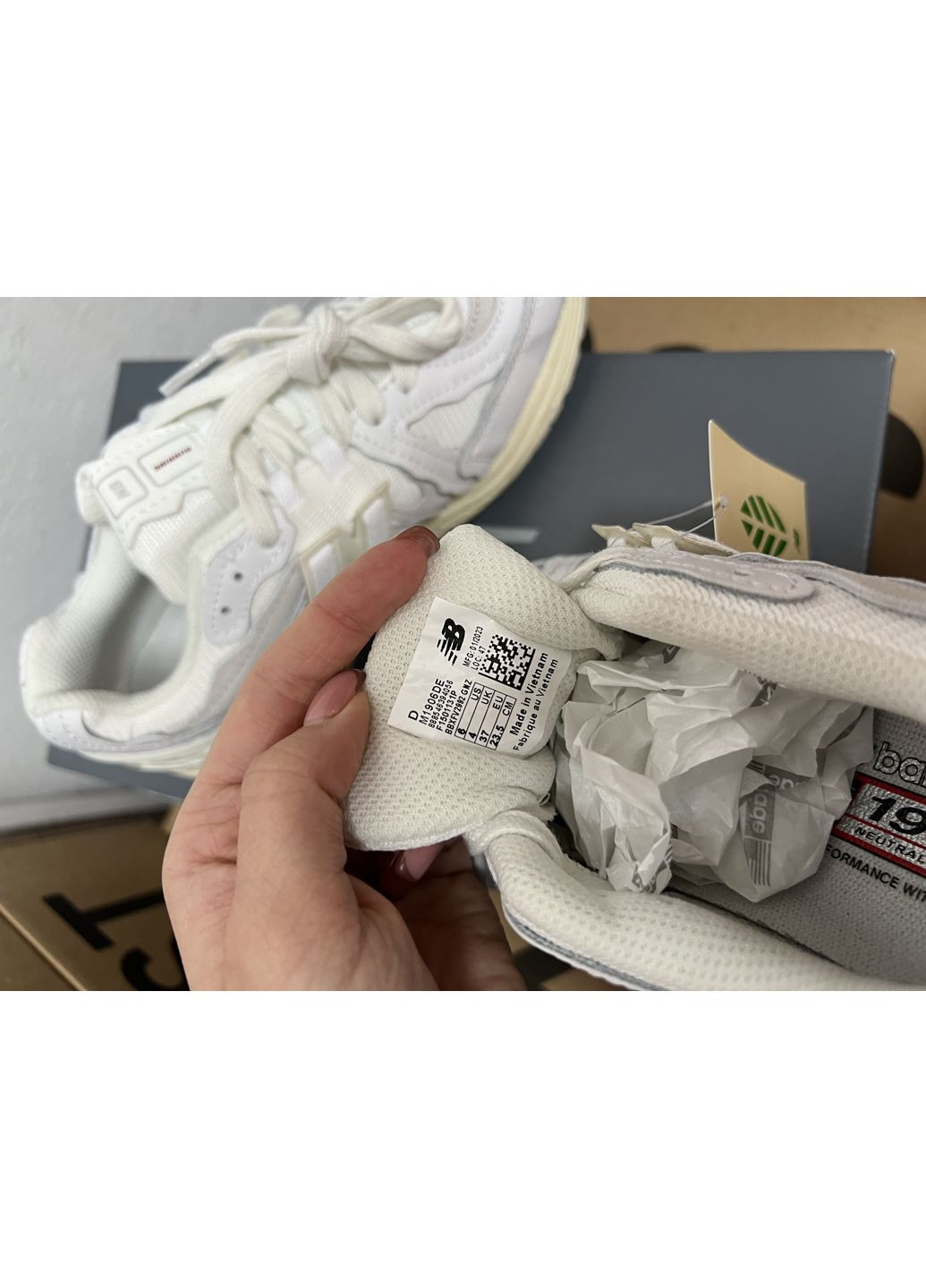 КРОССОВКИ ЖЕНСКИЕ NEW BALANCE 1906D WHITE LEATHER PREMIUM НЬЮ БЕЛАНС 1906D No Brand белые демисезоны (367169301)