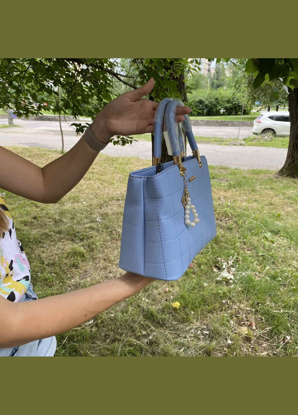 Жіноча міська сумка сумочка блакитна (405ДКб) No Brand (335426809)