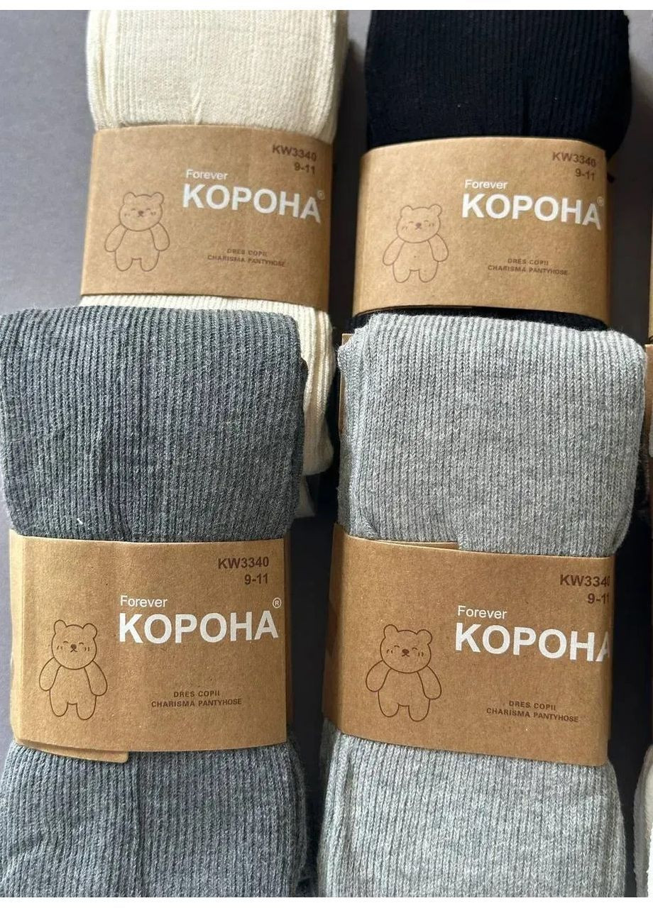 Колготки бавовняні дитячі Сірий (1231-3) Корона (369842065)