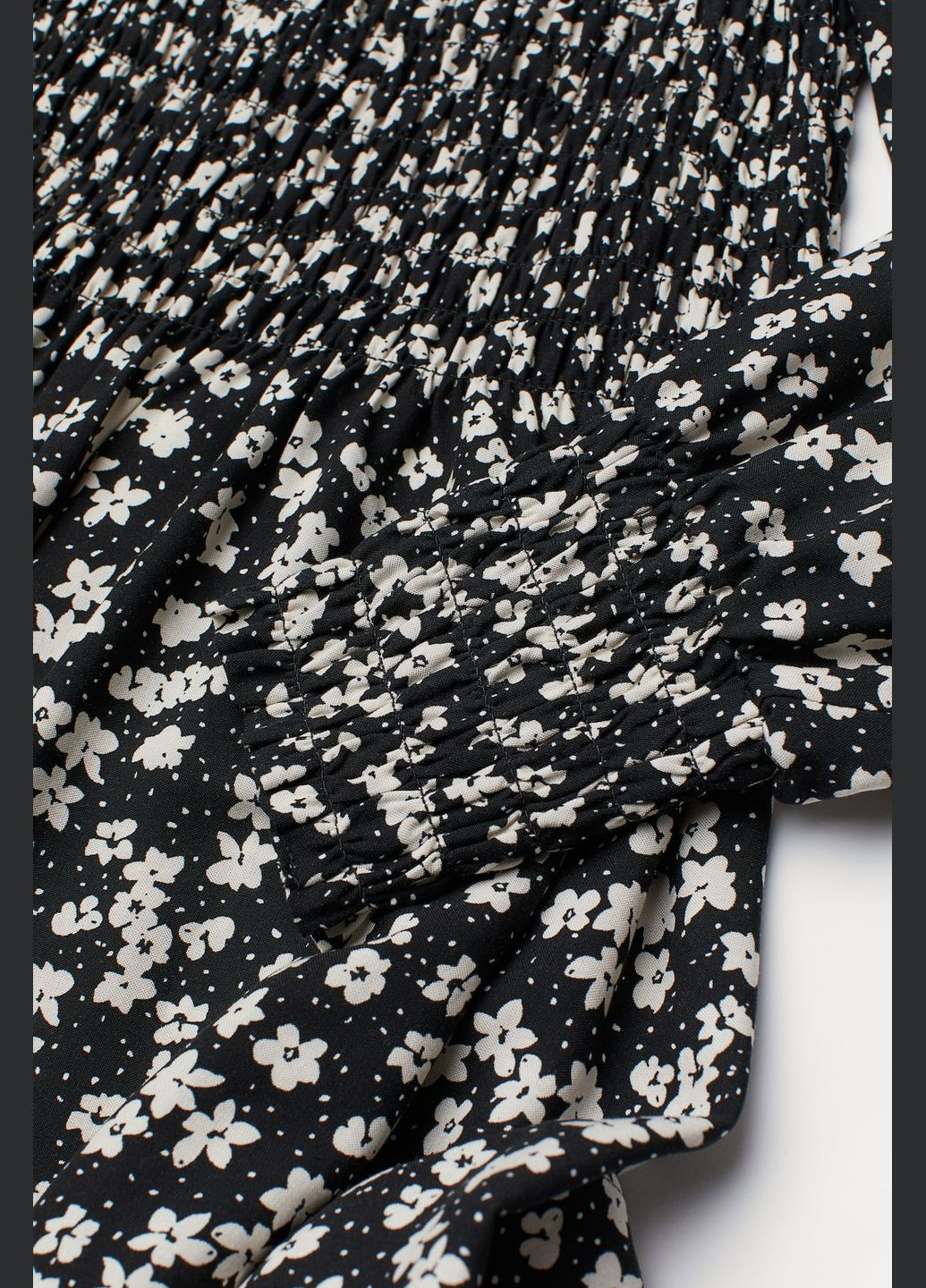 Чорно-білий сукня H&M з квітковим принтом