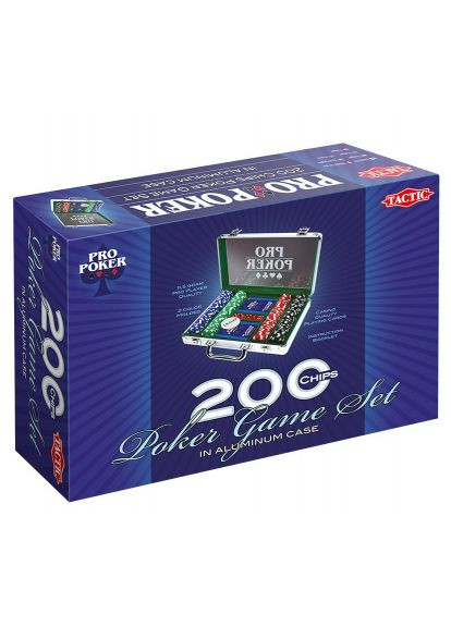 Настільна гра набір для гри в покер в алюмінієвому кейсі (3090) Tactic набор для игры в покер в алюминиевом кейсе (367830942)