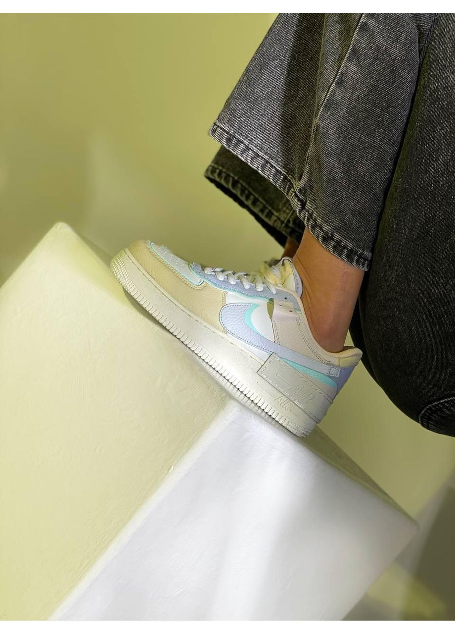 Бежевые демисезонные кроссовки мужские nike air force 1 shadow multicolor 2 найк аир форс 1 премиум No Brand