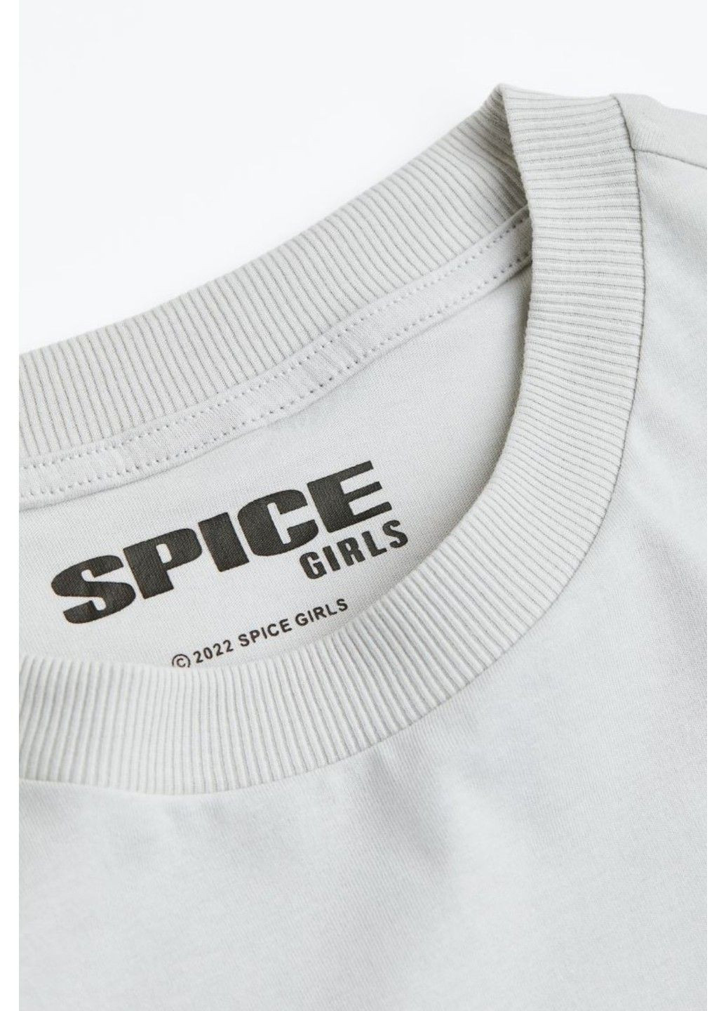 Светло-серая летняя женская футболка оверсайз с принтом н&м (56641) хxs светло-серая H&M