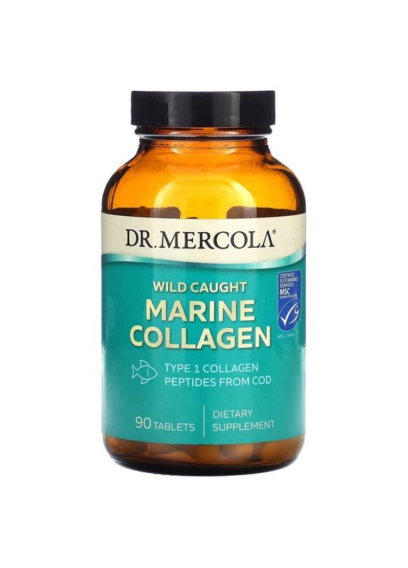 Морський колаген Wild Caught Marine Collagen, 90 таблеток Dr. Mercola (363113743)