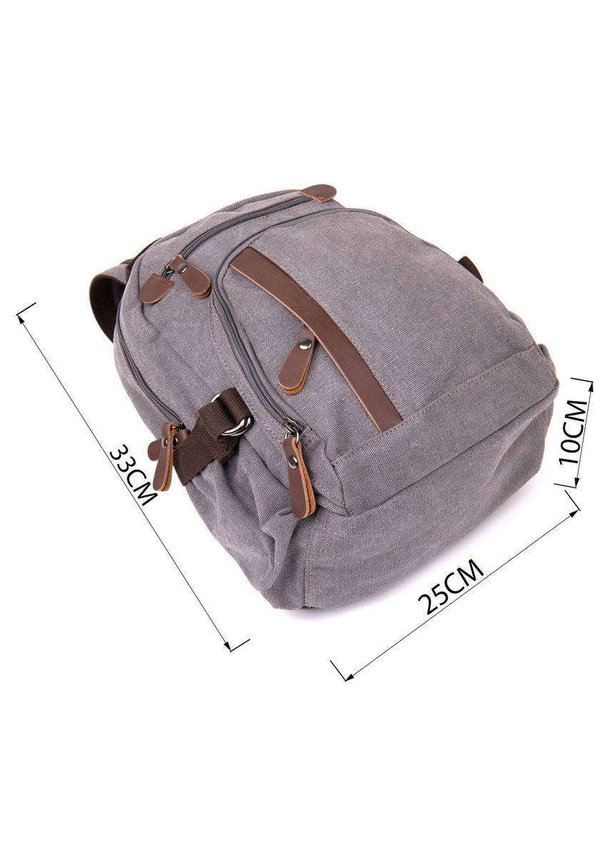 Рюкзак текстильний унісекс 20601 Сірий Vintage (328449841)