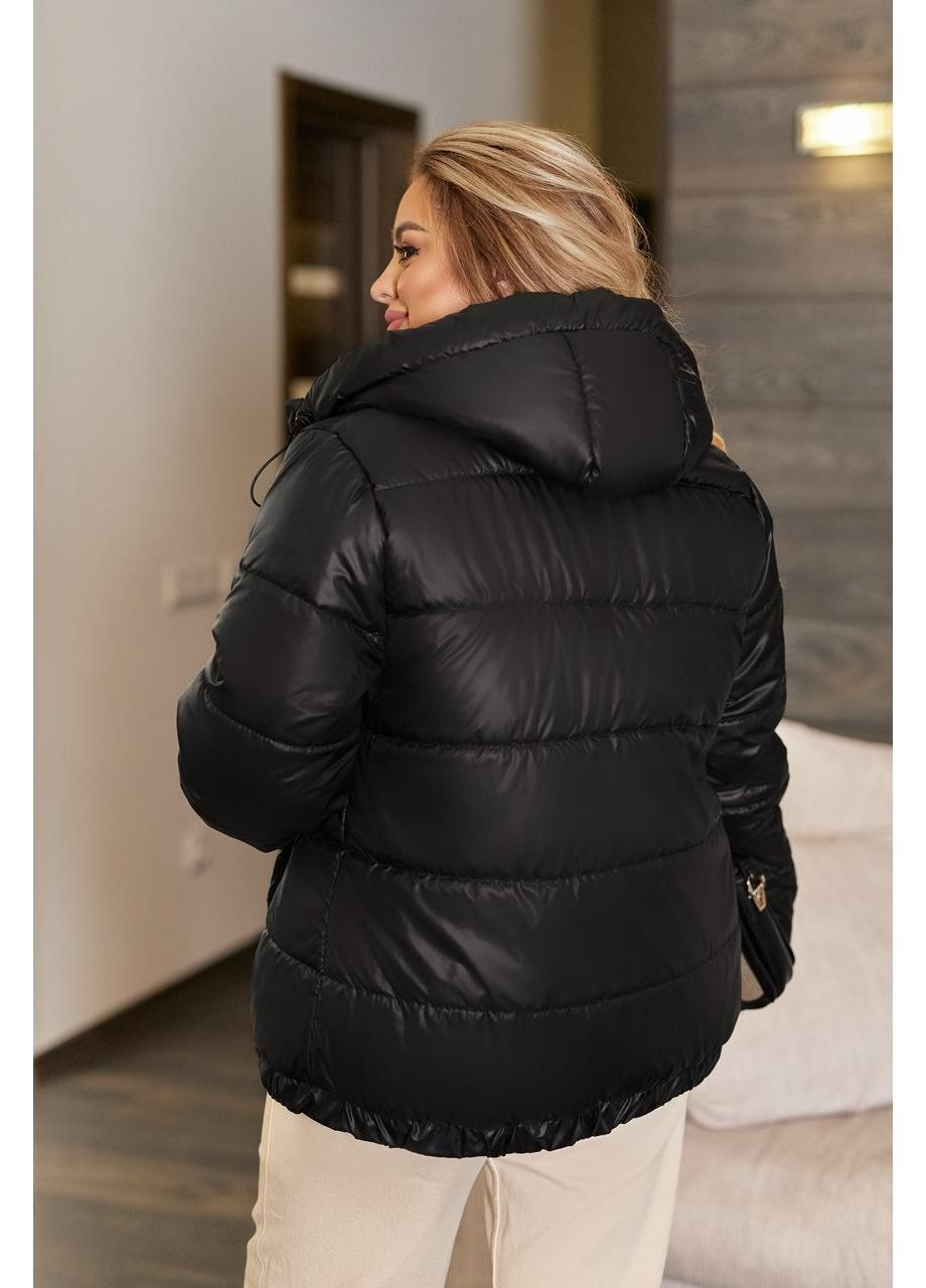 Черная демисезонная женская демисезонная курточка No Brand
