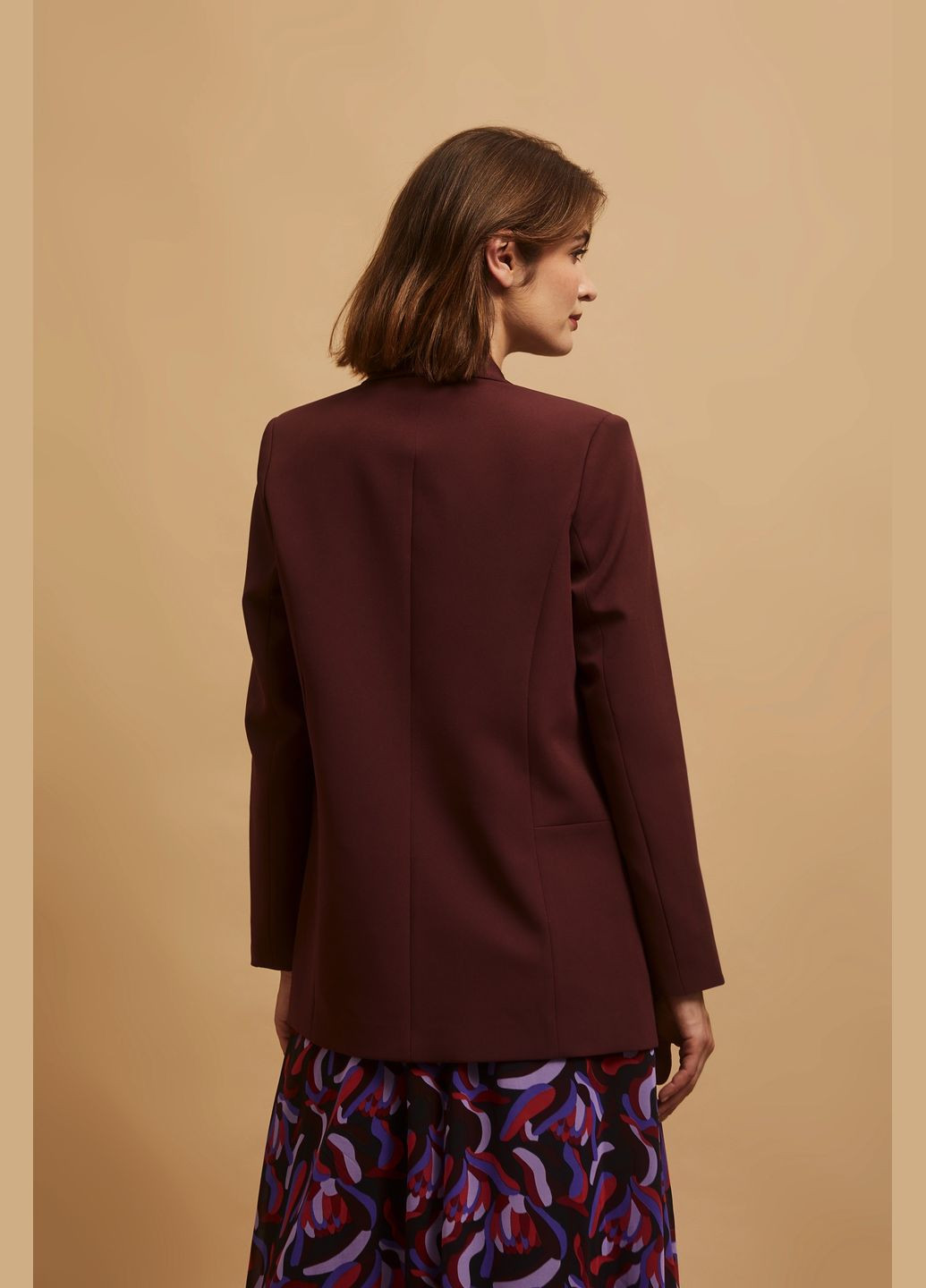 Коричневый женский жакет Moodo -